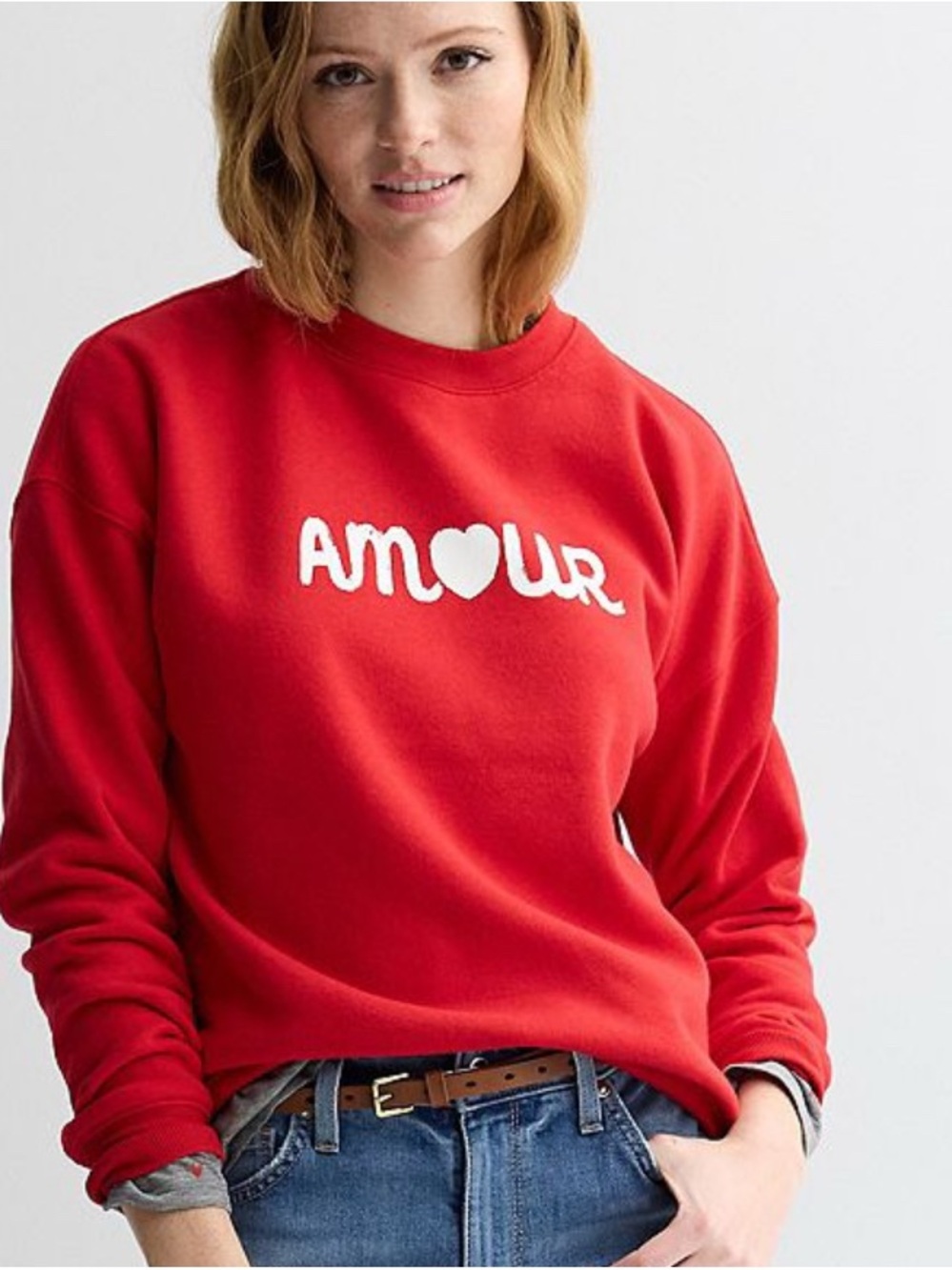 Sonoma red heart amour graphic sweatshirt size PXL
